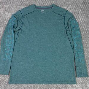 Arc'teryx Cormac Shirt Men's Large Green Performance Long Sleeve Crew Neck